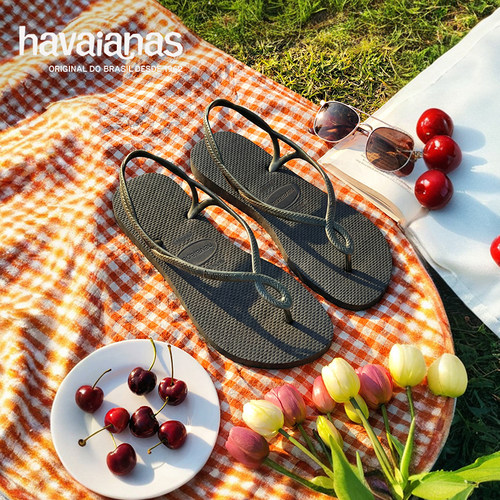 Havaianas巴西交叉绑带平底