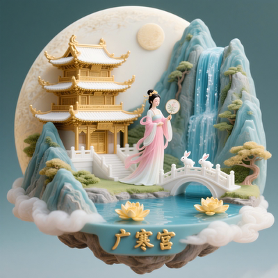 嫦娥奔月冰箱贴神话故事文创礼物