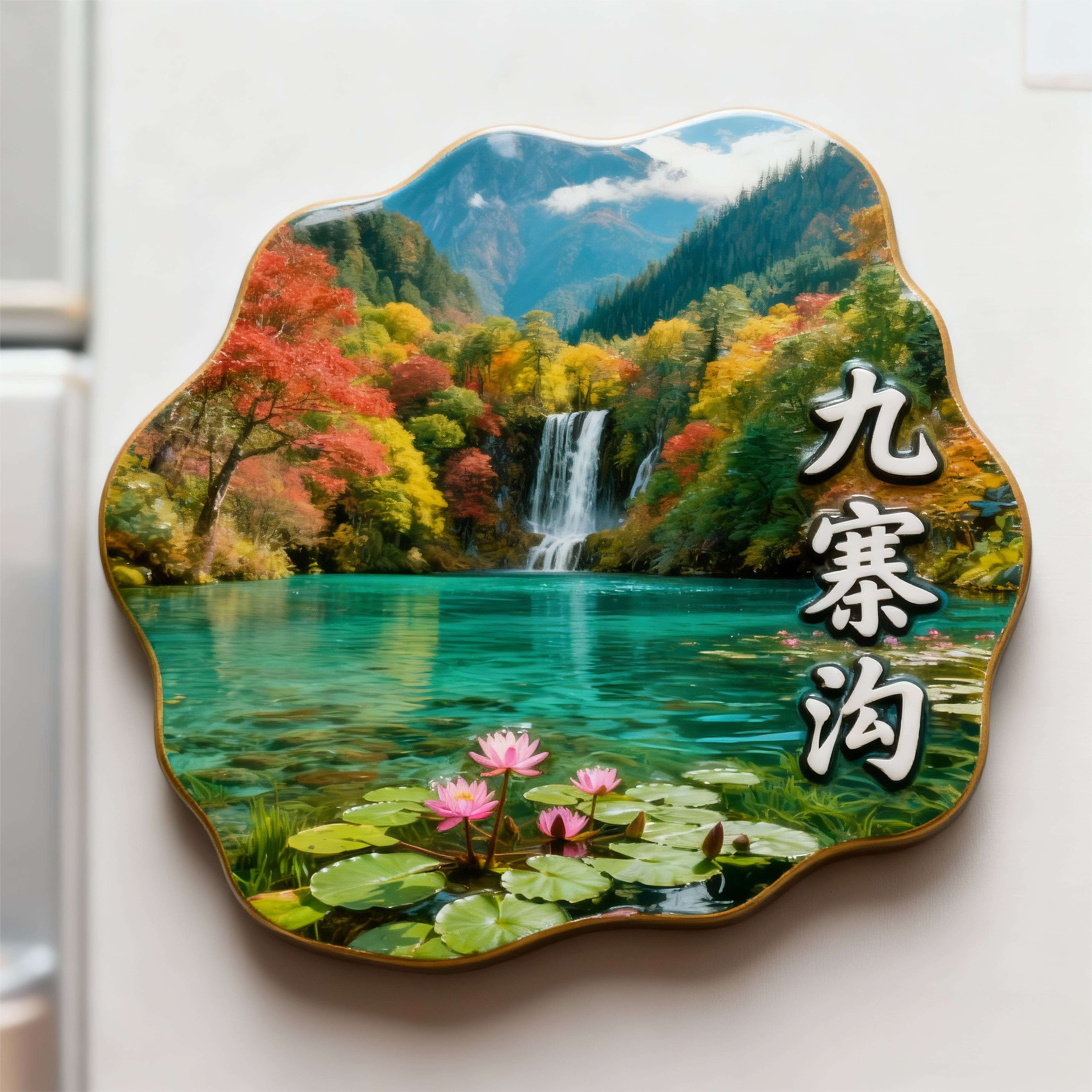 四川九寨沟冰箱贴国风金属纪念品