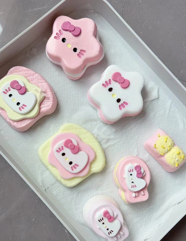 网红食玩捏捏模具DIY手工猫爪面
