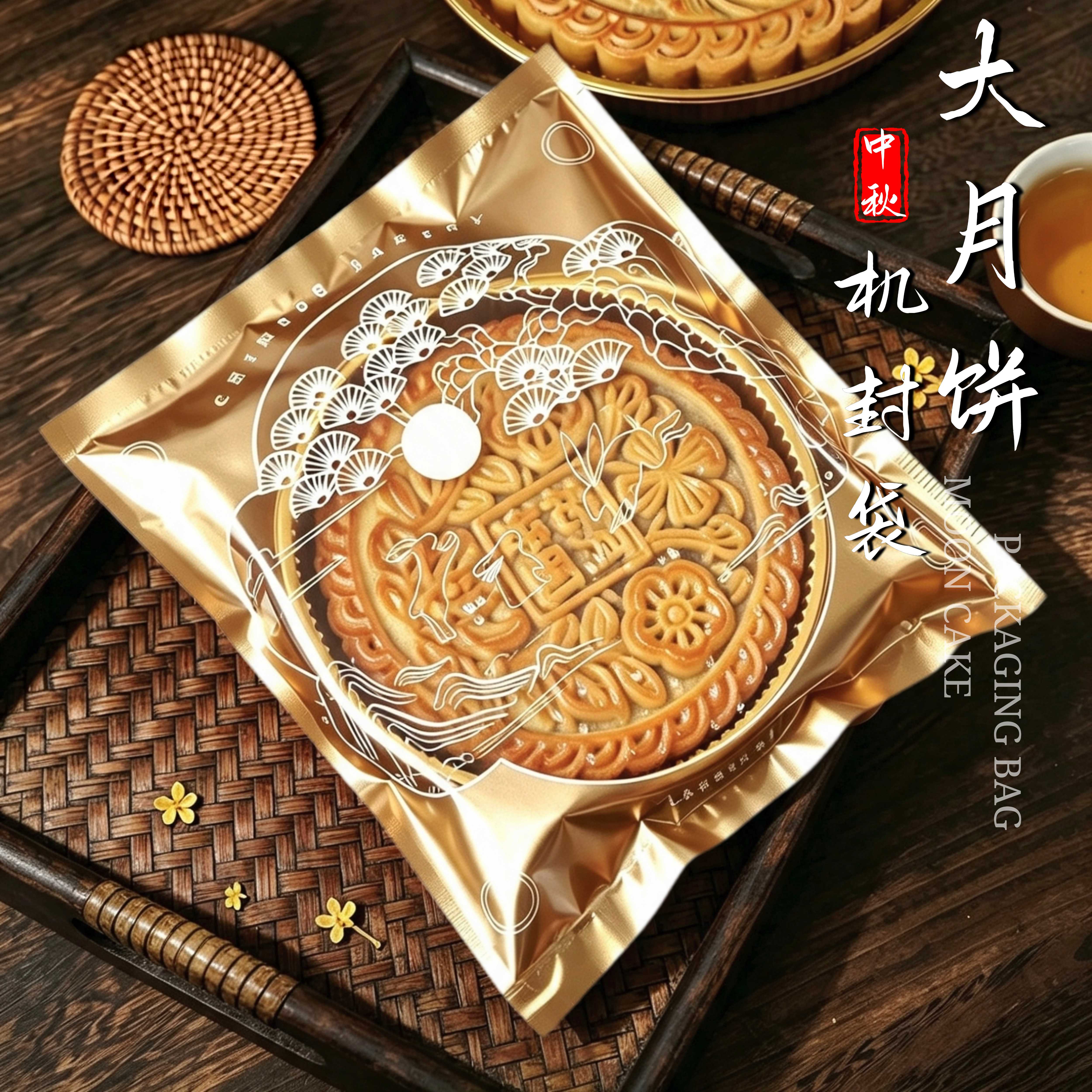 2026月饼一斤装500g月饼袋子