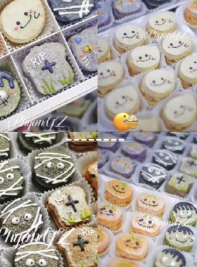 2025新款万圣节达克瓦兹模南瓜幽灵猫饼干Dacquoise法式西点模具