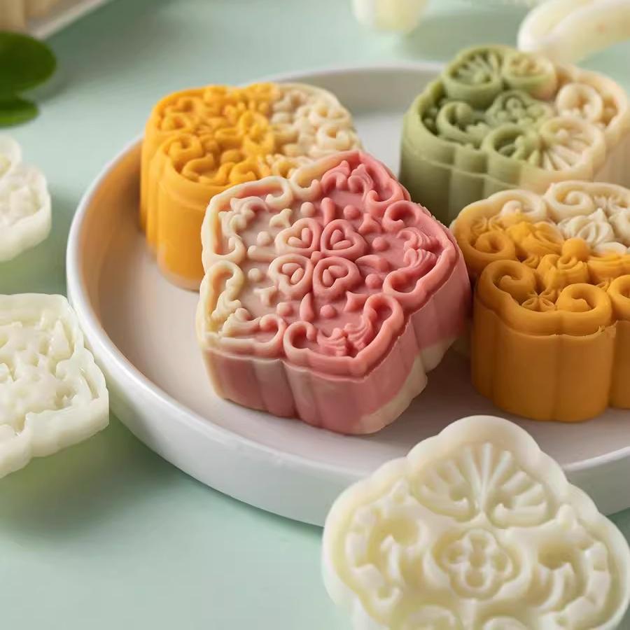 原创敦煌中秋月饼模具糕点手压式绿豆糕磨具冰皮月饼点心烘焙印具