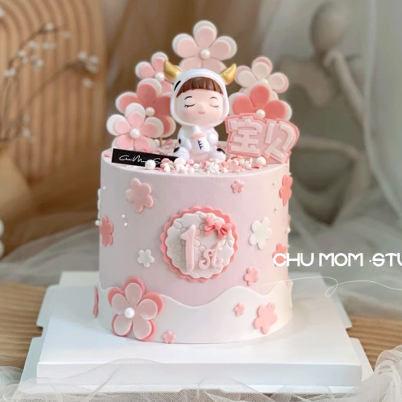 牛百岁生日快乐巧克力翻糖模具