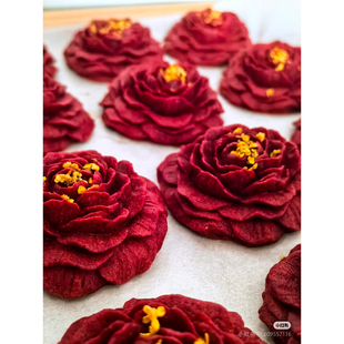 国潮牡丹花硅胶模具月饼慕斯蛋糕布丁DIY芙蓉花中式糕点模食品级