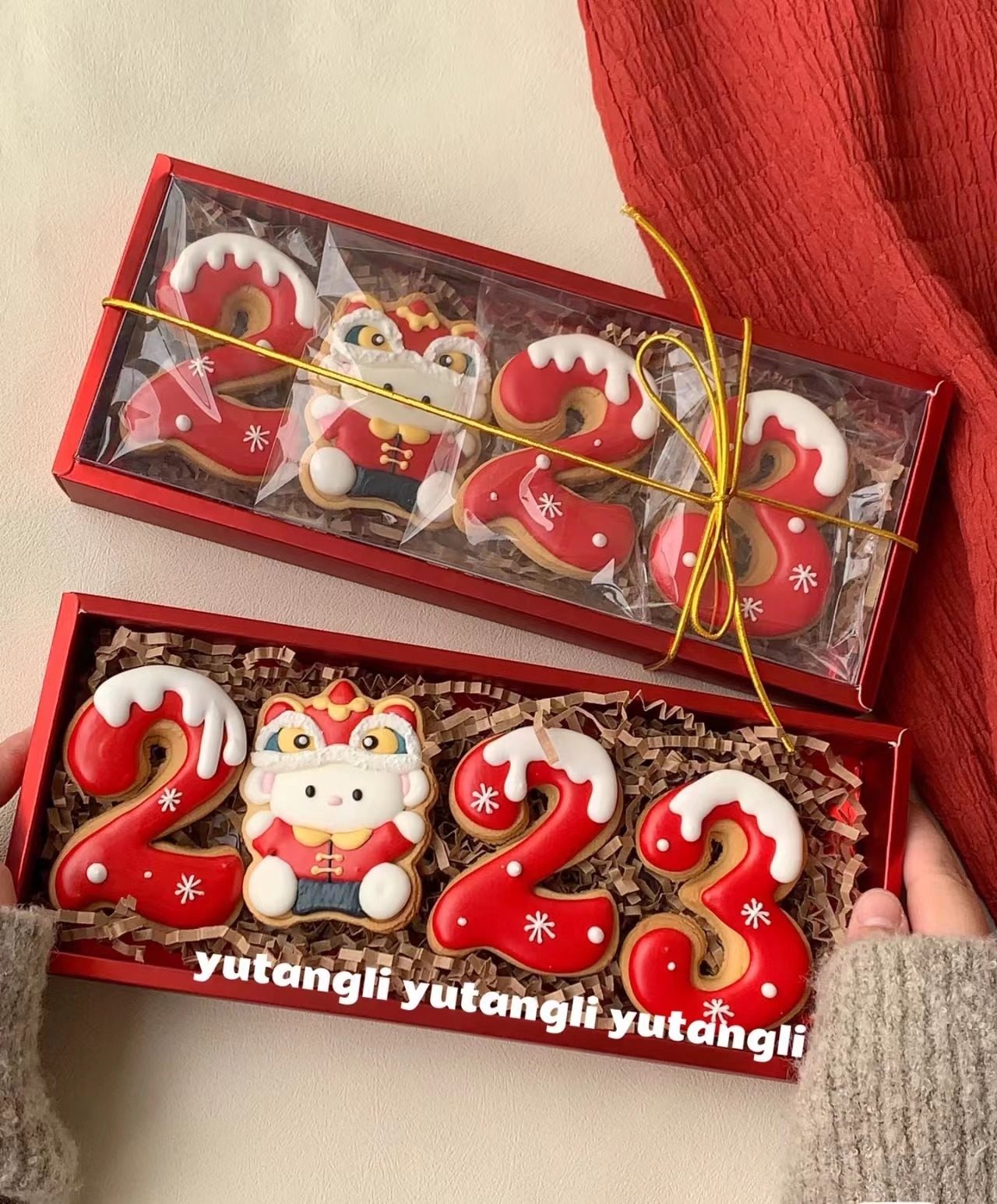 新年圣诞糖霜饼干长款包装盒 牛轧糖礼盒  饼干雪花酥红色盒子,厨房/烹饪用具,点心包装盒/包装袋,淘宝优惠券,粉丝福利购,淘宝优惠卷