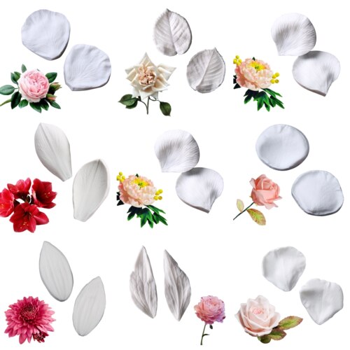 玫瑰树叶樱花硅胶烘焙模具
