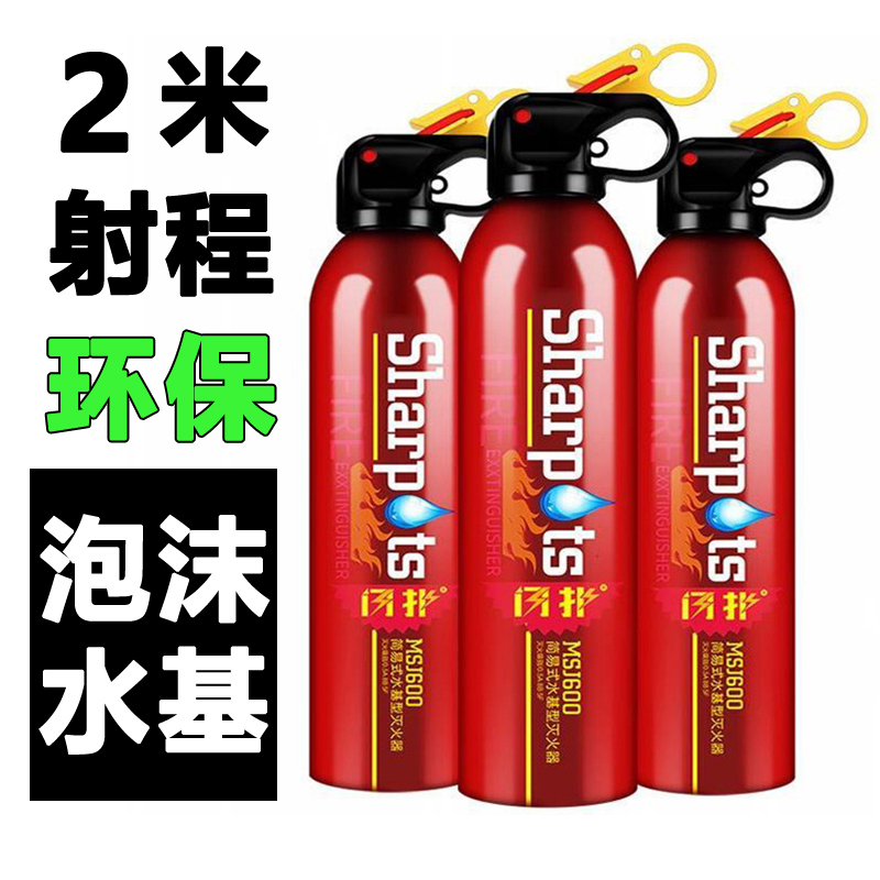 新能源电动汽车便捷式私家车用小车小型不锈钢水基车载消防灭火器
