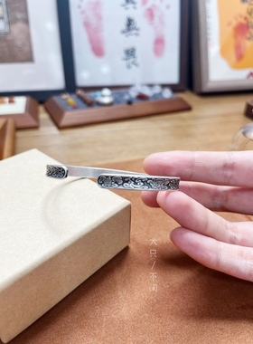 大只不闲银镯999足银复古