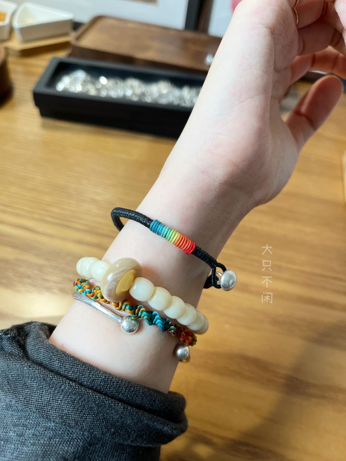 不闲原创手作金刚结蜡绳