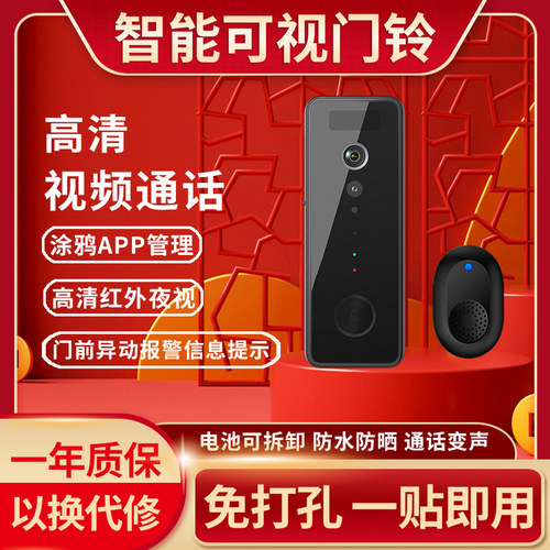 5GWiFi可视门铃呼叫器猫眼涂鸦