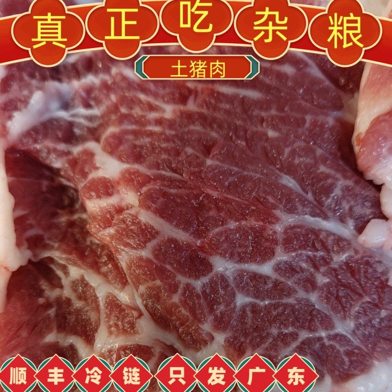 顺丰广东农家吃潲水新鲜前胛肉前腿上肉净瘦肉2/4斤梅花肉梅头肉