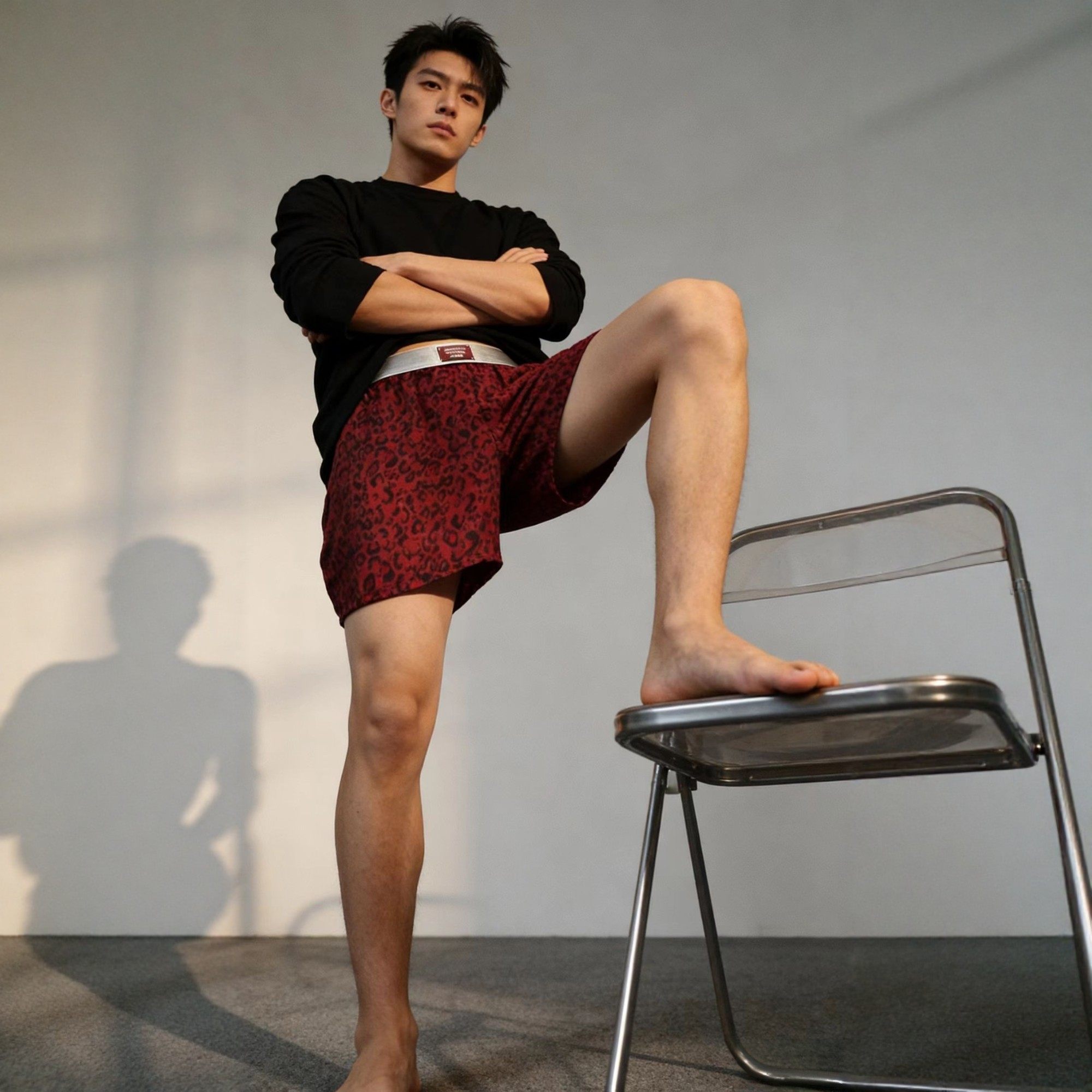 本命年红色豹纹男士阿罗裤宽松居家休闲内裤透气睡裤平角裤四角裤,女士内衣/男士内衣/家居服,男阿罗裤,淘宝优惠券,粉丝福利购,淘宝优惠卷