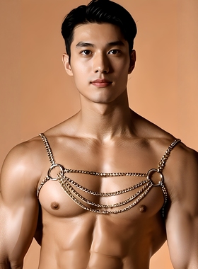 男士锁骨链个性胸链身体链接