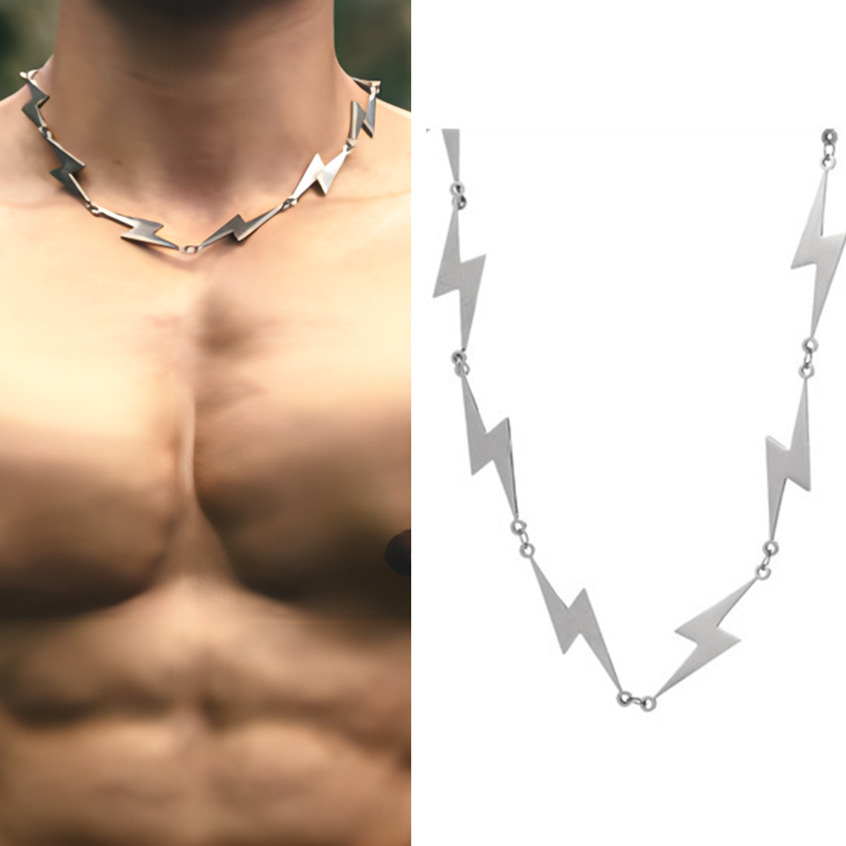 男士韩版不规则闪电项链