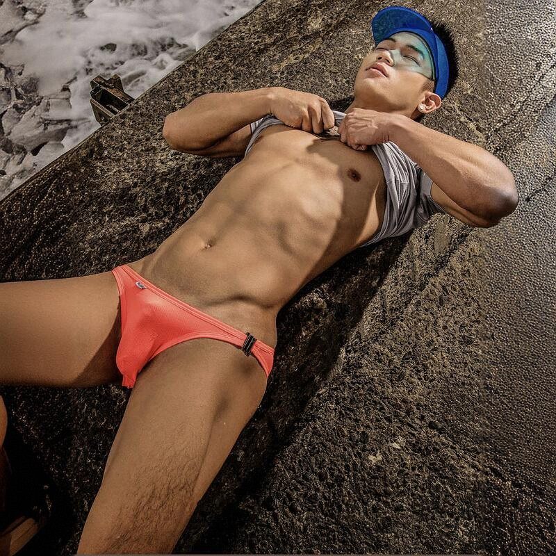 男士三角裤单边活扣锁扣内裤网孔透气体育生性感低腰男生纯色运动,女士内衣/男士内衣/家居服,男三角内裤,淘宝优惠券,粉丝福利购,淘宝优惠卷