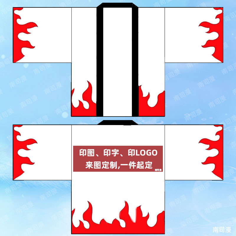 显瘦阔袖羽织定制个性披风对襟上衣刻字员工服剧本探案衣服定做