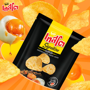 泰国TASTO薯片魔鬼辣椒柠檬盐咸蛋黄咖喱蟹味50g原切土豆片零食