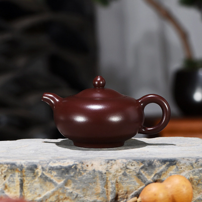 宜兴原矿紫砂壶手工制作茶壶茶具礼品紫朱泥碗玉
