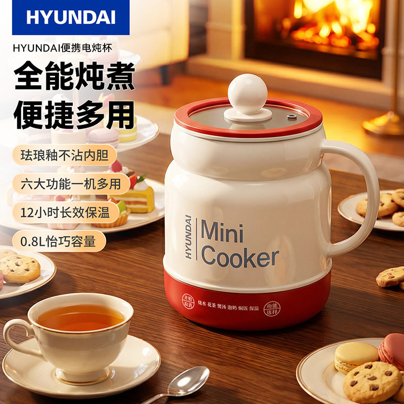 早餐杯热牛奶杯办公室多功能养生电热烧水杯小型炖煮杯电煮杯