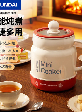 早餐杯热牛奶杯办公室多功能养生电热烧水杯小型炖煮杯电煮杯