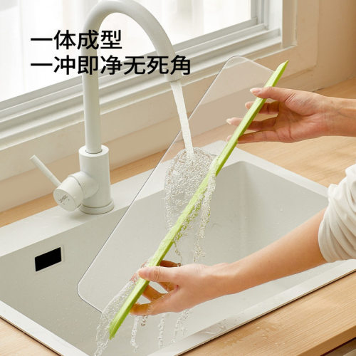 升级款透明挡水板厨房水池洗碗池洗手盆防溅水挡板隔板硅胶挡水条