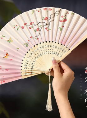折叠扇子小巧便携折扇古风专用舞蹈扇学生汉服扇家用扇苏超可定制
