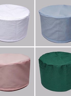 医师帽医生帽男女纯棉大夫卫生帽厨师帽防油帽白色粉色蓝色工作帽