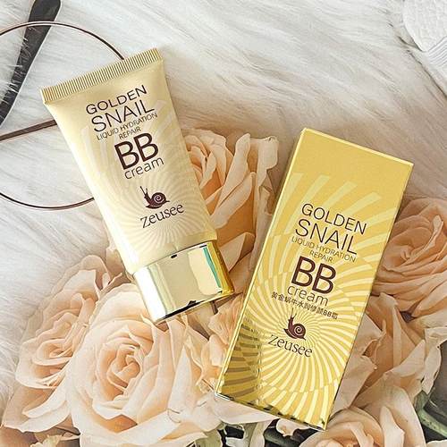 Zeusee子晞黄金蜗牛水润修颜BB霜象牙色自然色保湿遮瑕隔离修颜