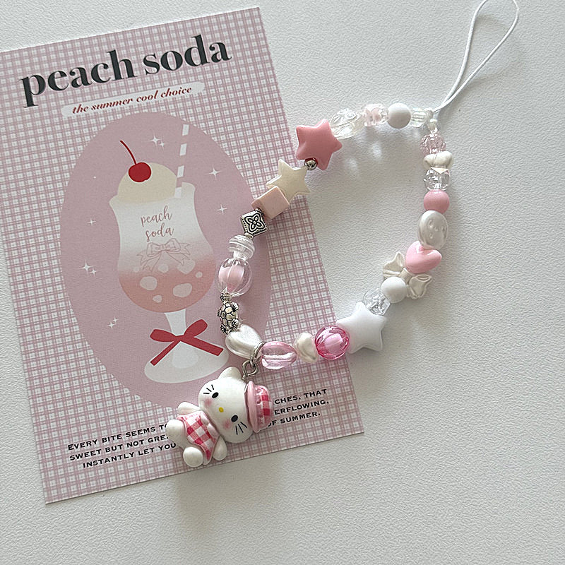 ins韩国少女心星星kt猫链ccd相机挂链装饰挂件可爱新款手提链