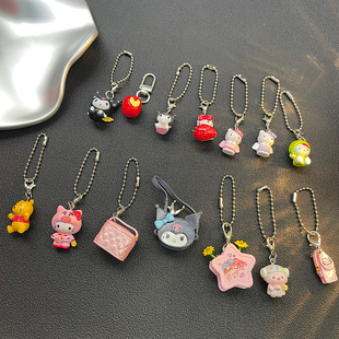 可爱迷你版KT猫hellokitty美乐蒂diy配件壳相机包包挂件公仔