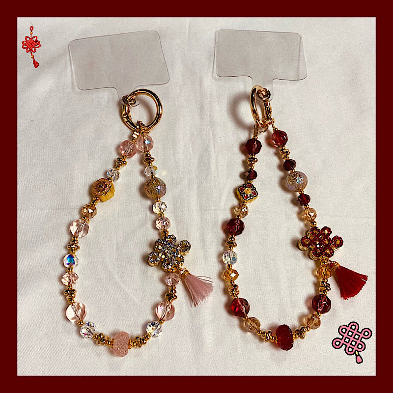 新中式高级感满钻中国结流苏链ins新年氛围感钥匙扣包包挂饰