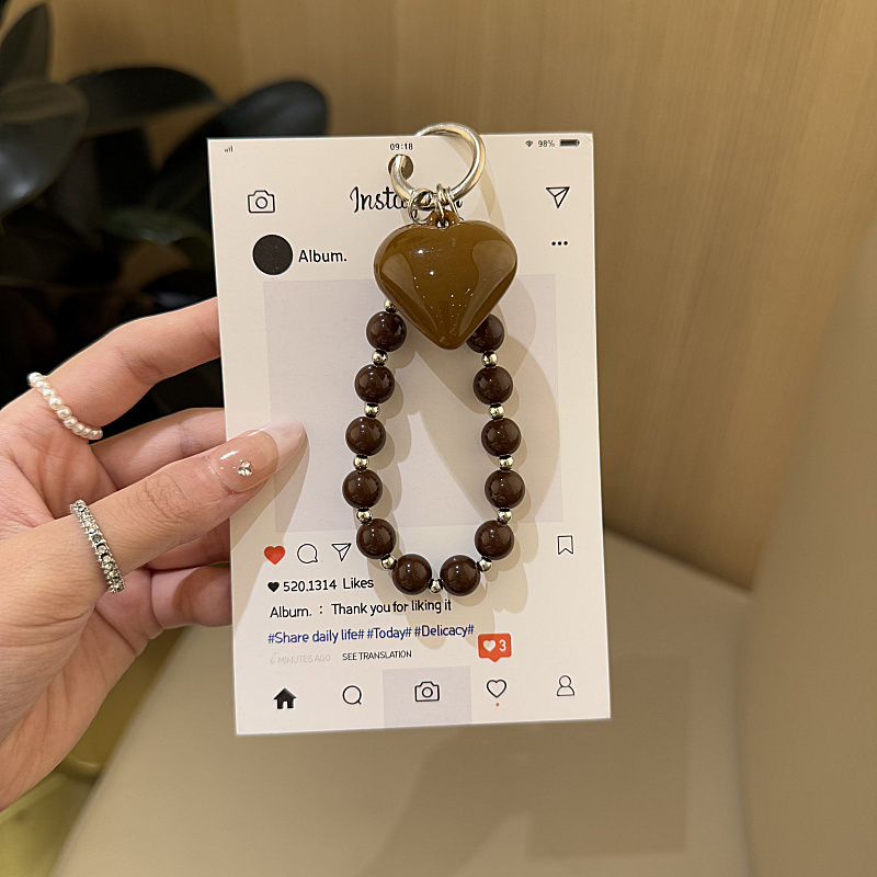 ins日韩圆珠爱心包挂件创意个性钥匙扣背包挂饰简约百搭新款小众
