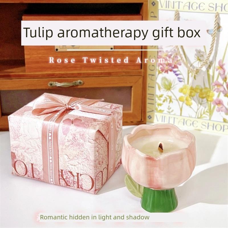 高级香薰蜡烛郁金香礼盒送