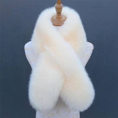 韩系交叉毛领围脖仿皮草围