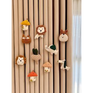 窗帘点缀小饰品窗帘装饰点缀小饰品可爱布艺卡通动物玩偶儿童房客