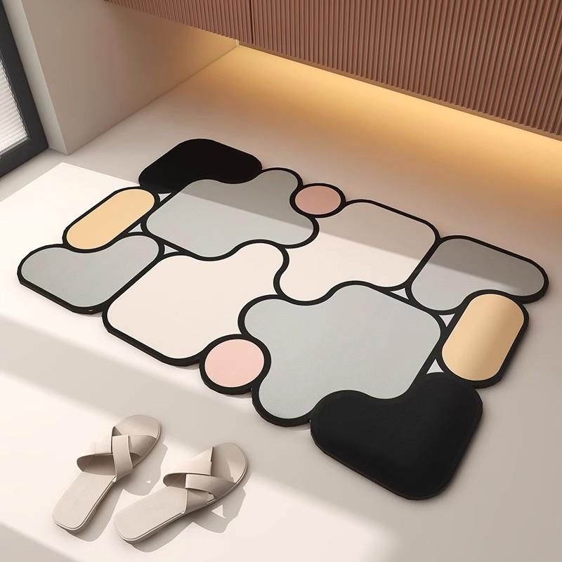 2025新款硅藻泥浴室吸水地