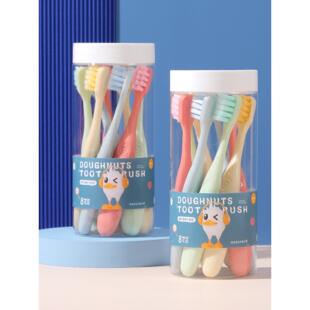 日本牙刷2026热卖桶装萌可圈云柔儿童0-3到6一12岁以上宝宝乳牙小