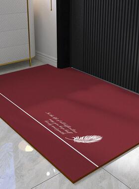 a947喜庆红进门地垫皮革入户门垫家用可裁剪可免洗定制可擦