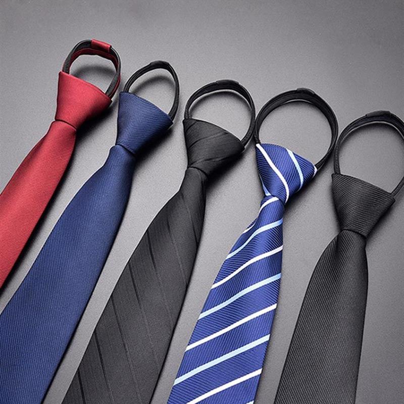 法国高档领带男免打结黑色