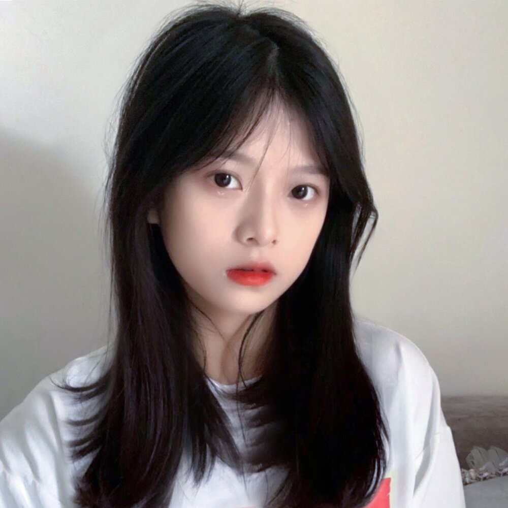 正品网红假发女长发夏自然层次中分刘海圆脸修脸黑长直锁骨发全头