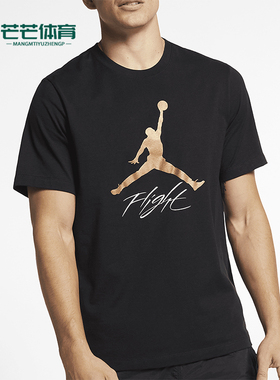 Nike/耐克正品JORDAN男士圆领针织透气运动休闲T恤AO0665-011