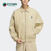 三叶草男女款 Adidas 阿迪达斯正品 宽松休闲翻领外套JE3490