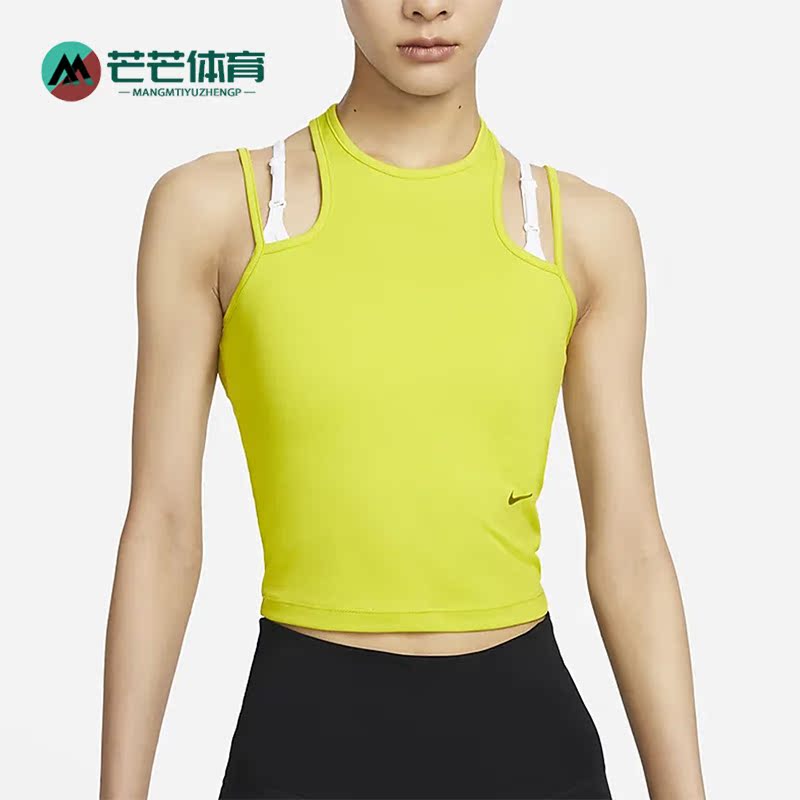 耐克新款女子运动短款无袖背心