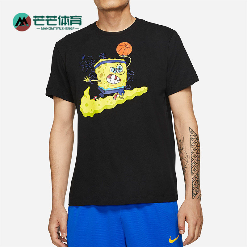 Nike/耐克正品Kyrie SpongeBob男子卡通印花短袖CD0949-010