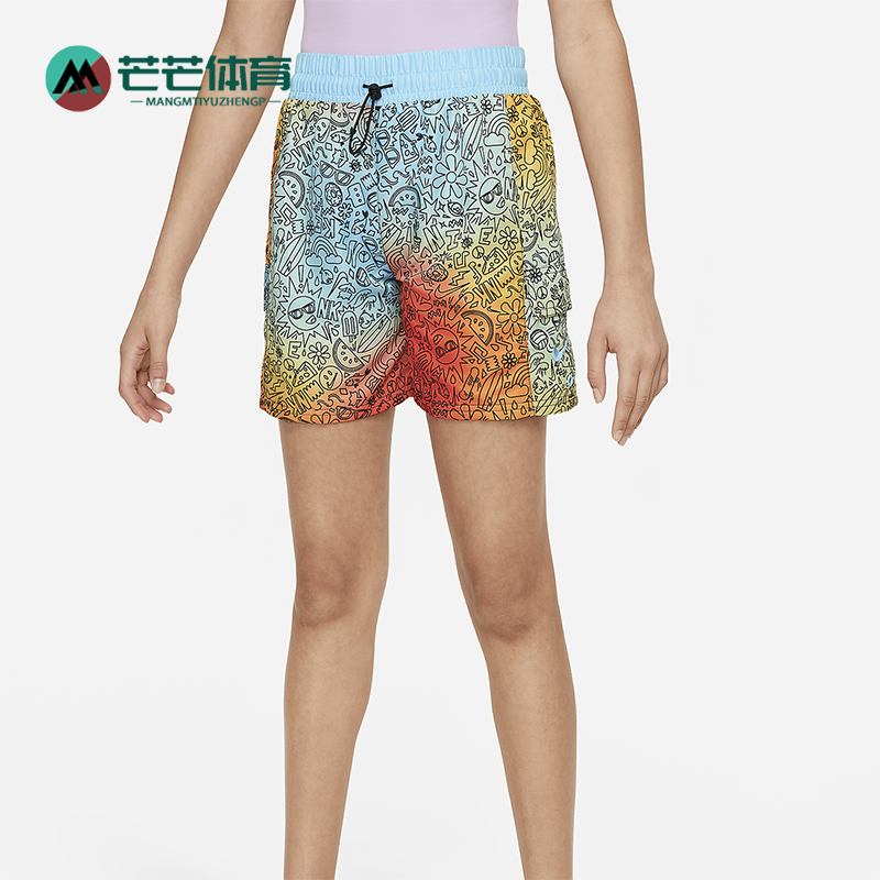 耐克大童女孩时尚运动短裤