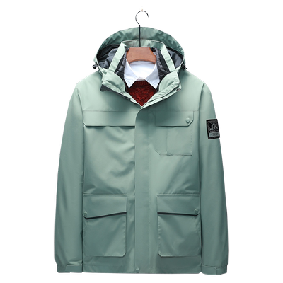 户外冲锋衣男秋冬羽绒两件套女可拆卸内胆三合一防水团购定制LOGO