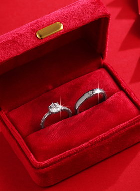 结婚戒指仿真假钻戒一对婚礼现场用情侣仪式交换活口婚戒替代对戒