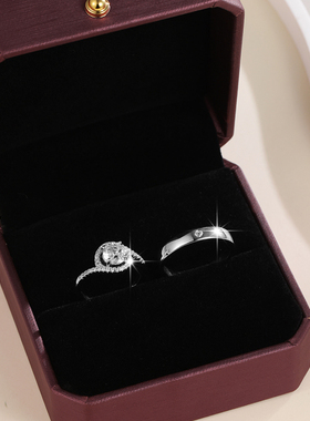 结婚对戒婚礼交换仪式现场用男女一对仿真戒指求婚假钻戒指情侣款