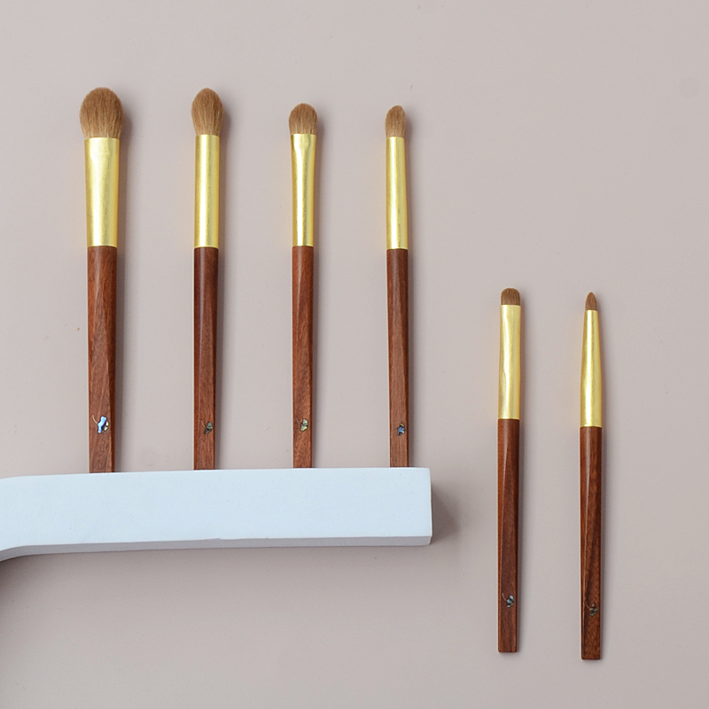 黄细光锋眼部套刷动物毛美妆工具